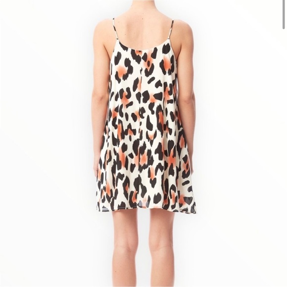 Peach Love California Leopard Animal Print Cami Short Swing Dress size Small - Picture 3 of 3